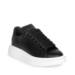 Alexander McQueen Women's Oversized Embossed Logo Leather Sneakers